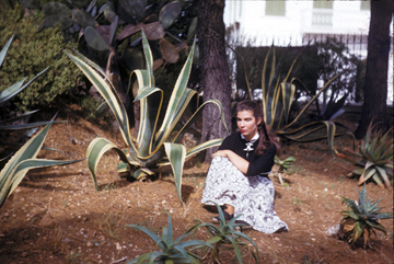 Ruth sitting by agave, 1938