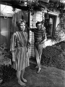 Ruth and Svetozar by the front door, Encinitas, early 1970s