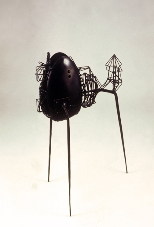 Toza, forged iron sculpture with three legs, c. 1970s